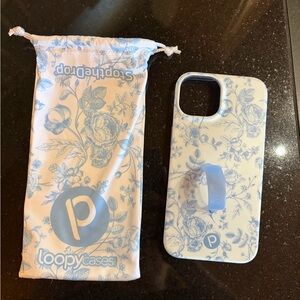 Loopy Case Blue Floral iPhone 14